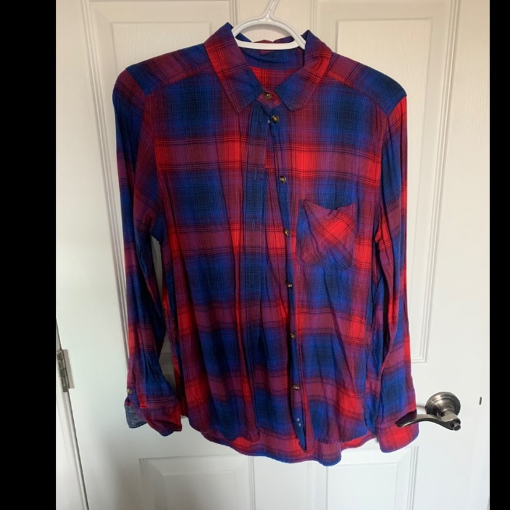 American eagle plaid button up